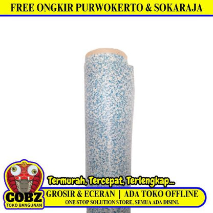 120 CM / TM Karpet Perlak Lantai Meja Vinyl PVC Blue Meter