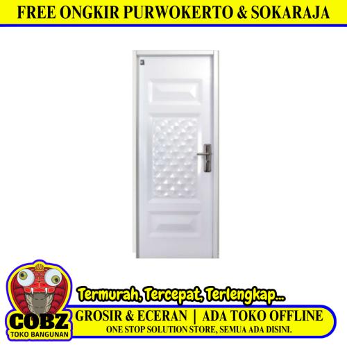 4 CM x 90 CM x 210 CM / FORTRESS URBAN 90.01 SINGLE Pintu Kamar Mandi Baja White Set