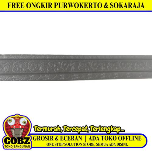 8 MM x 8 CM x 115 CM / COBZ LIST-B86H Wallpaper Foam Sticker Corak Abu Tua Lembar