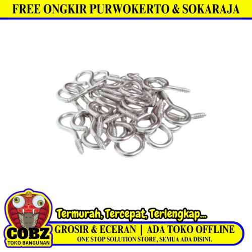 NO 12 / TM Sekrup Hak Tutup Cantel Kandang Burung Figura Silver Biji