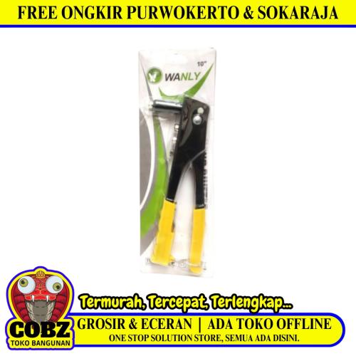 10 IN / WANLY Tang Hand Riveter Tembakan Paku Keling Aluminium