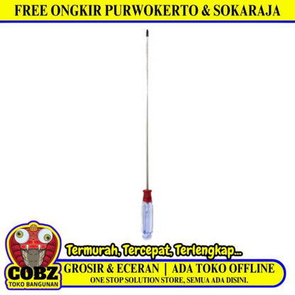 8 IN / ATS Obeng Radio Screwdriver One Way Plus Gagang Fiber