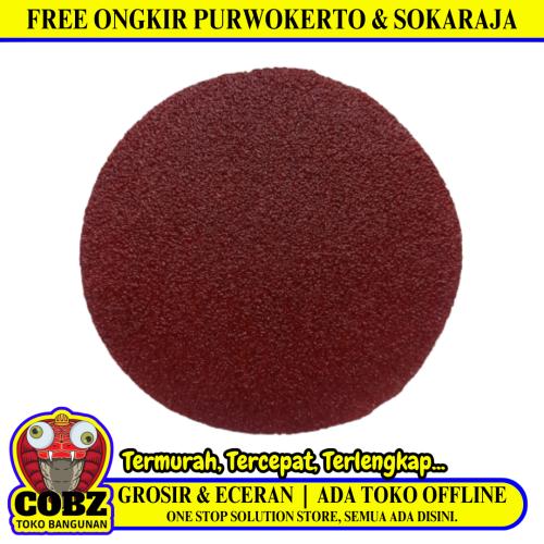 4 IN x GRIT 60 / TM Amplas Velcrow Bulat Tempel Gerinda Lembar