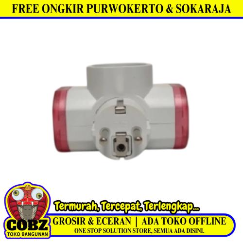 3 LB / MIKOTEK Steker Stop Kontak Colokan Serbaguna 3 in 1 + Switch