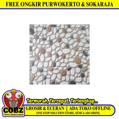 40 CM X 40 CM / ARWANA ALMARIA  Keramik Lantai Teras Garasi Matte Brown Dus