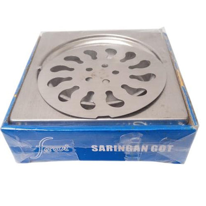 4 IN / FAWI Saringan Got Leher Pendek Floor Drain Stainless