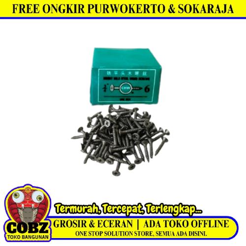 3/4 IN / CHW Sekrup Baut Kayu Kepala Rata Plus Wood Screw Dus