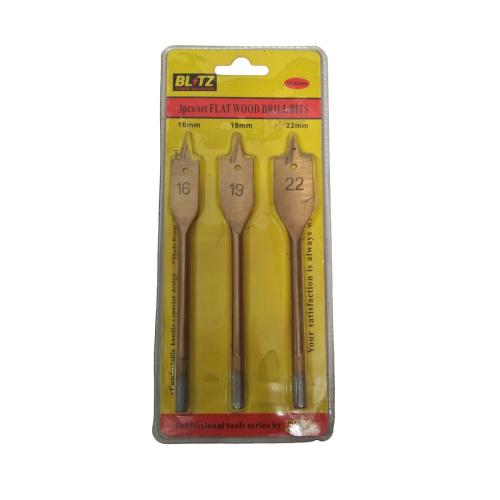 16 MM - 22 MM / BLITZ 02 Mata Bor Kayu Kipas Flat Wood Drill Bits Set