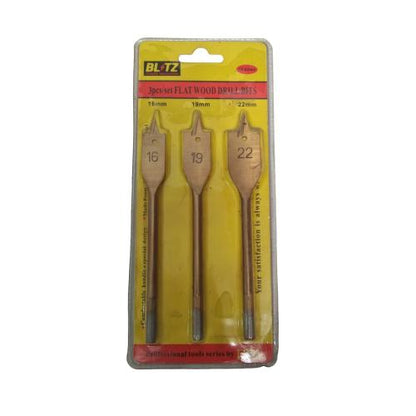 16 MM - 22 MM / BLITZ 02 Mata Bor Kayu Kipas Flat Wood Drill Bits Set