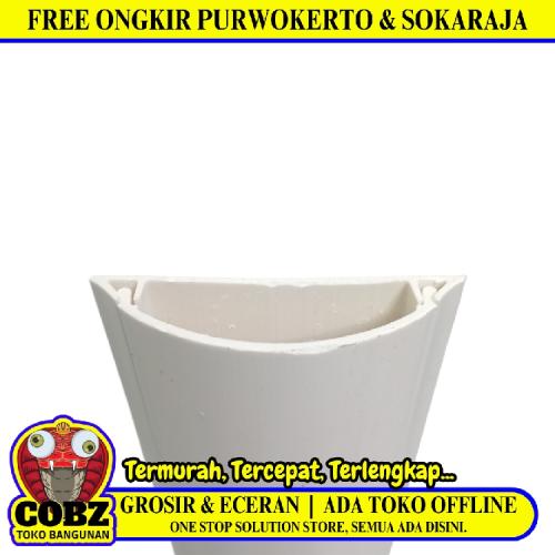 16 MM x 65 MM x 1000 MM / NISO Kabel Dak Ducting Trunking Protector Putih Batang