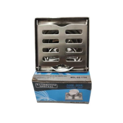 4 IN / HSJ MDL SS 1700 FLIP Saringan Got Leher Pendek Floor Drain Stainless