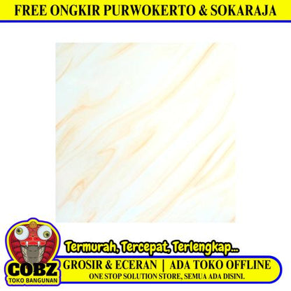 40 CM x 40 CM / ARWANA 6676 Keramik Lantai Rumah Glossy Cream Dus