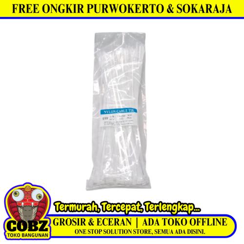 3.6 MM x 250 MM / SW Kabel Cable Ties Tali Ripet 25 CM Putih Pack