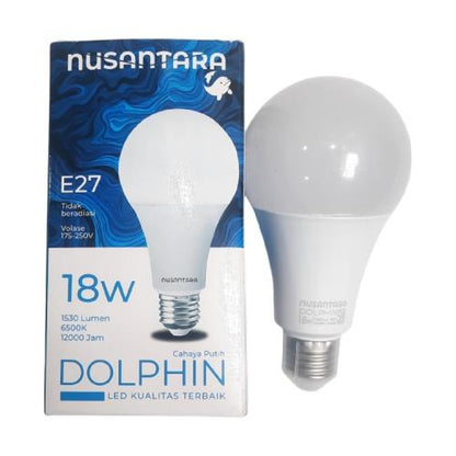 18 WATT / NUSANTARA DOLPHIN LED Lampu Bohlam Bulb Putih