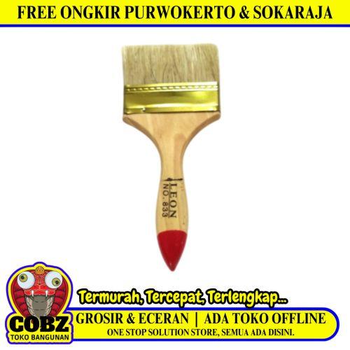 4 IN / LEON 833 Kuas Cat Tembok Kayu Besi Air Acrylic Paint Brush