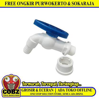 1/2 IN / HPP  Kran Air Tembok Taman Kamar Mandi Plastik PVC