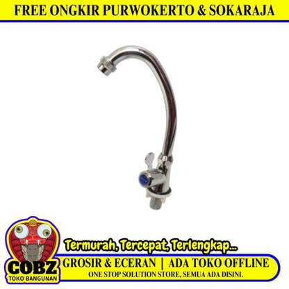 1/2 IN / ONDA V634T  Kran Angsa Sink BCP Wastafel Stainless PVC