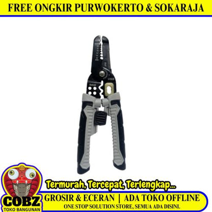 7 1/2 IN / COBZ 01 Tang Crimping Kupas Potong Kulit Kabel Skun Ratchet