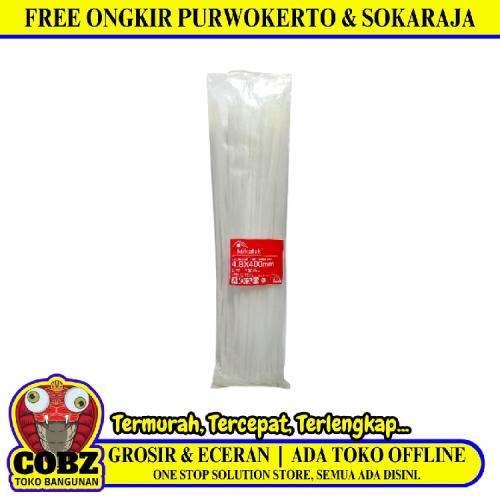 4.8 MM x 400 MM / MIKOTEK Kabel Cable Ties Tali Ripet 40 CM Putih Pack