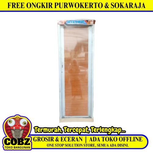 8 CM X 66 CM X 195 CM / HILTON 06 Pintu Kamar Mandi Galvalum Kanan Set