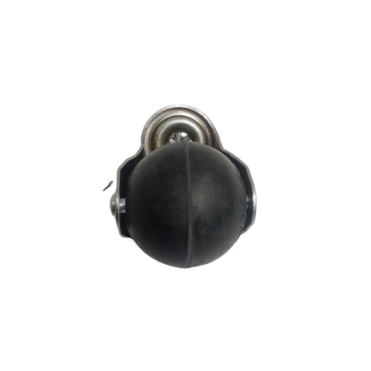 2 IN / TM Roda Hidup Trolly Non Rem Bulat Drat Karet Hitam Rem