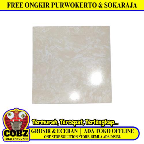 40 CM x 40 CM / ARWANA 7799 Keramik Lantai Rumah Glossy Cream Dus
