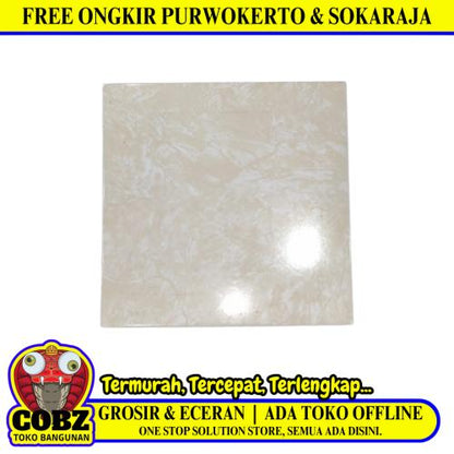 40 CM x 40 CM / ARWANA 7799 Keramik Lantai Rumah Glossy Cream Dus