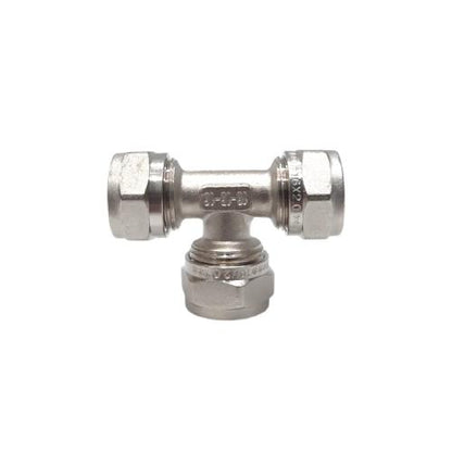 T 16 / FIDEM Tee Sambungan Fitting Selang Pex Air Panas  Stainless