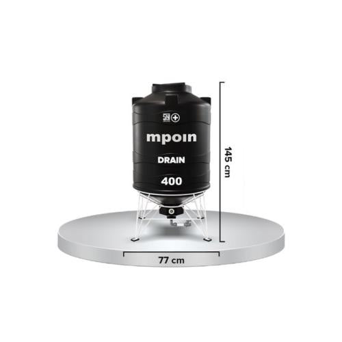 340 L / M POIN + DRAIN D 400 Water Torrent Tangki Tandon Air PVC Hitam Set