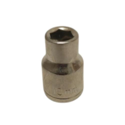 6 PT x 1/2 IN x 10 MM / TM Mata Kunci Sok Shock Socket Chrome