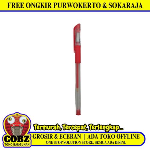 0.5 MM / MOMO Ballpoint Pen Gel Merah Alat Tulis Stationary Pcs