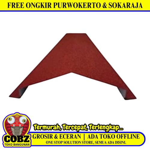 0.3 MM x 3 M / TM Nok Kerpus Tutup Atap Galvalum Pasir Merah Lembar