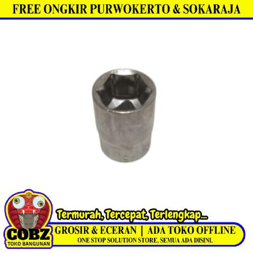 6 PT x 1/2 IN x 19 MM / TM Mata Kunci Sok Shock Socket Chrome