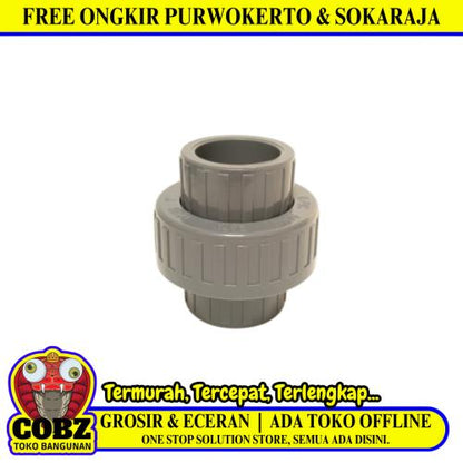 1 IN / ONDA Water Mur Moor Polos Union Socket PVC Plastik Pcs