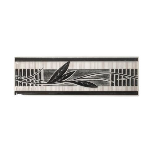 8 CM X 25 CM / NM CV571 List Keramik Dinding Kamar Mandi Black Lembar