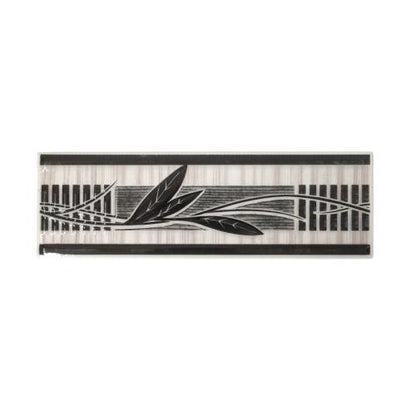 8 CM X 25 CM / NM CV571 List Keramik Dinding Kamar Mandi Black Lembar