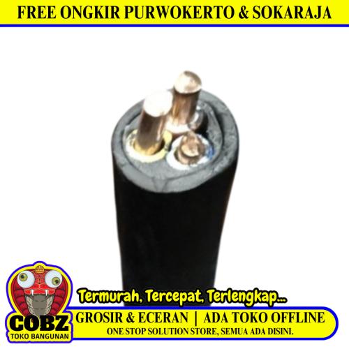 3 INTI x 10 MM x 50 M / ETERNA NYY Tunggal Kabel Tembaga SNI Hitam Roll