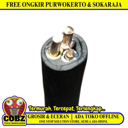 3 INTI x 10 MM x 50 M / ETERNA NYY Tunggal Kabel Tembaga SNI Hitam Roll