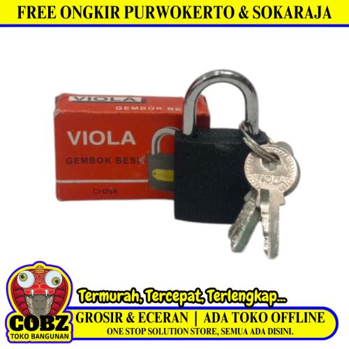 25 MM / VIOLA Gembok Pintu Pagar Padlock Anti Maling Leher Pendek
