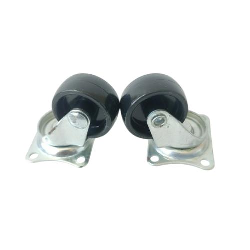 1 IN / GLX SP30 Roda Hidup Trolly Bentuk Plat 25 MM Nylon Hitam 16 Pcs Dus