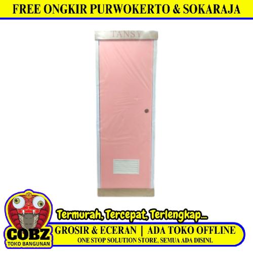 9.4 CM x 70 CM x 194 CM / TM Pintu Kamar Mandi PVC Pink Set