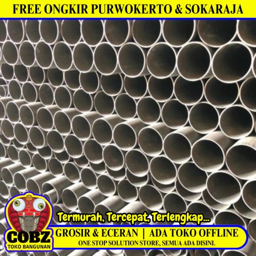 6 IN x 3.6 M / TM AW Pipa Pralon Paralon PVC Hitam Batang