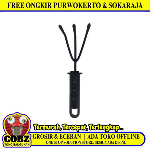 8 IN / NM Garpu Taman Kebun Media Tanaman Kebun Pot Mini Hitam