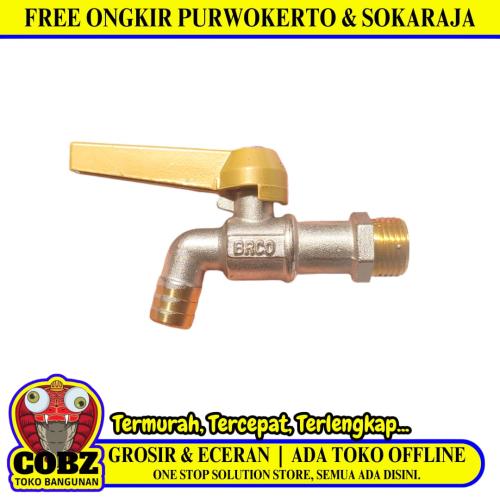 1/2 IN / BRASSCO Kran Air Tembok Taman Bola Ball Valve Stainless