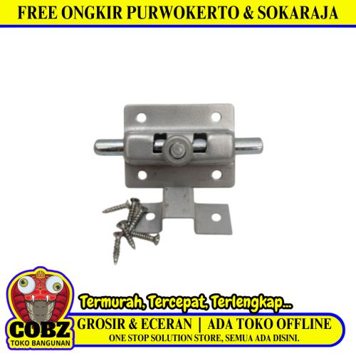 2 IN / EXITO Grendel Kunci Slot Pintu Jendela Stainless