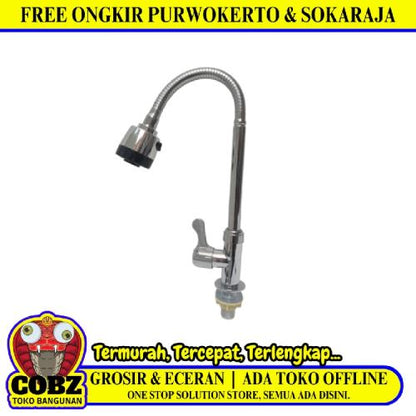 1/2 IN / JINGPIN Kran Angsa Fleksibel Sink BCP Wastafel Stainless