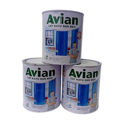 1 KG / AVIAN MATT Cat Kayu Besi Wood Metal Paint Kaleng