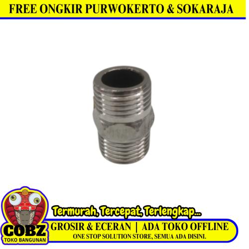 1/2 IN / TM Double Nepel Nipple Drat Luar Male Thread Stainless