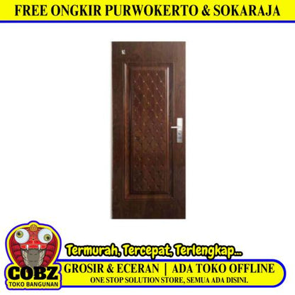 4 CM x 80 CM x 210 CM / FORTRESS URBAN 80.05 SINGLE Pintu Kamar Mandi Baja Coklat Set