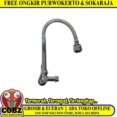 1/2 IN / HOM HBABK02 Kran Angsa Fleksibel Sink BCP Tembok Stainless